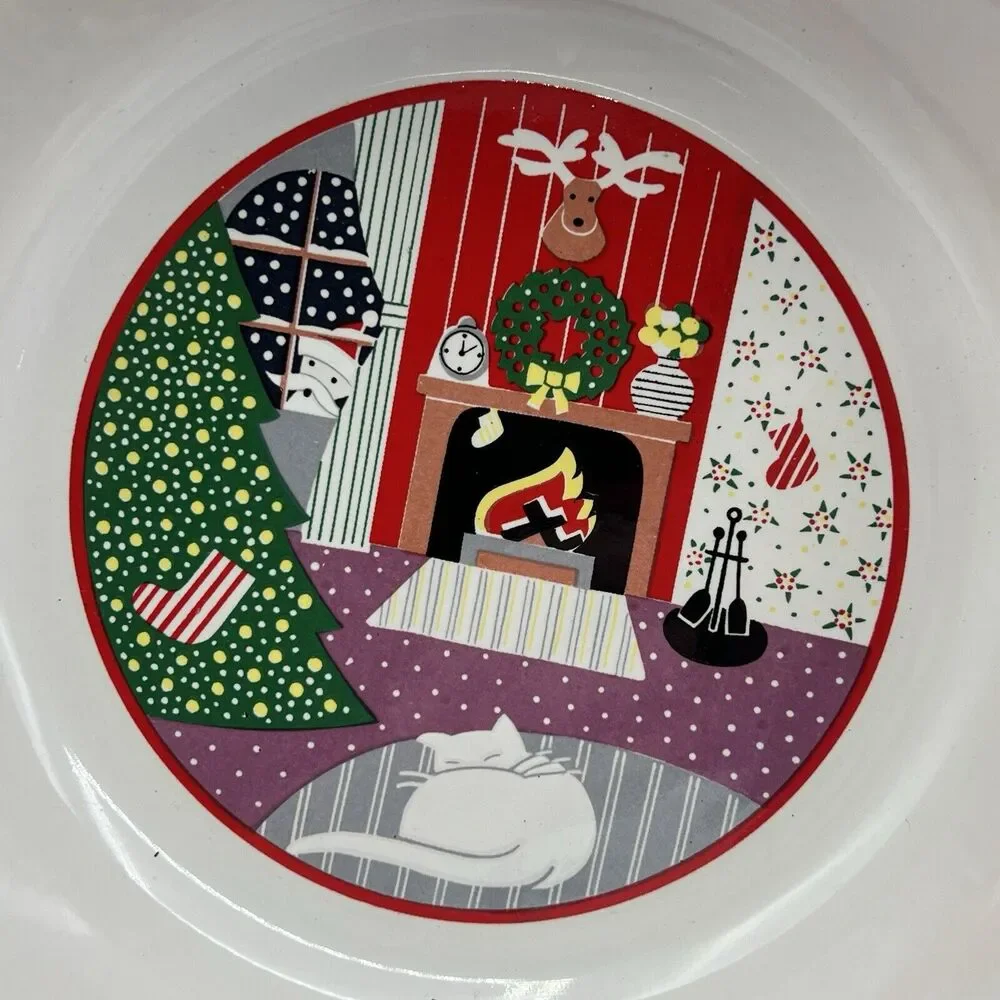 Vtg Noritake Epoch Twas the Night Before Christmas Vegetable Serving Bowl 9